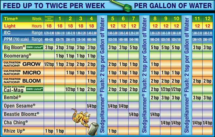 Cultivation Nation Feeding Schedule